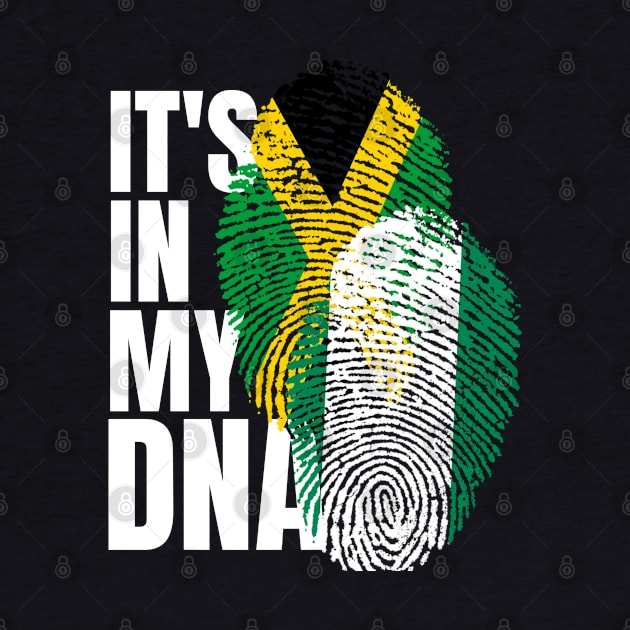 Jamaican And Nigerian Mix DNA Heritage Flag Gift by Just Rep It!!